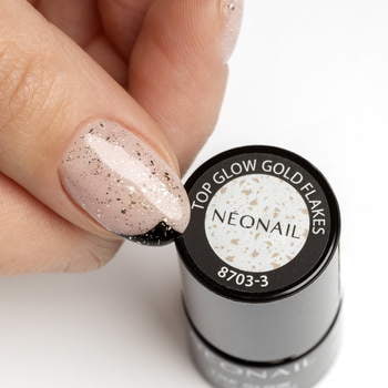 UV Gel Polish 7,2 ml - Top Glow Gold Flakes