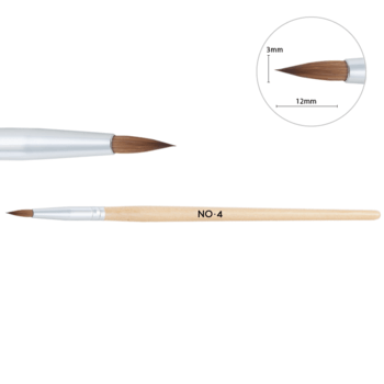 Wooden Gel Brush Oval no 4 