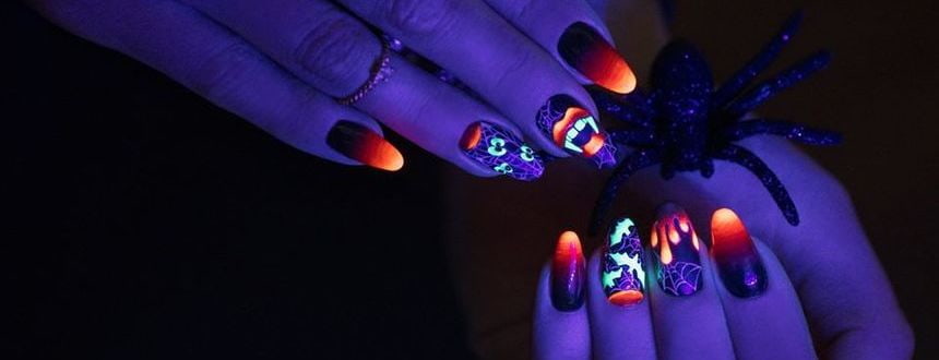 Manicure na Halloween