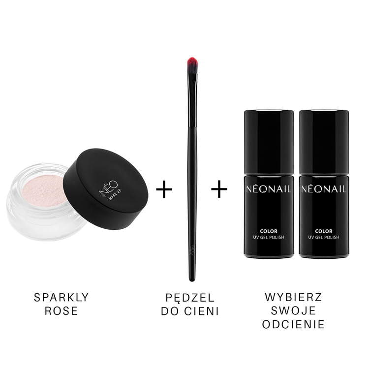 Skompletuj zestaw karnawałowy Rose: cień do powiek + pędzel + 2 dowolne lakiery Trust Your Glam 