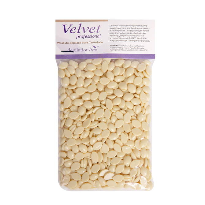Wosk twardy 100 g - Biała Czekolada do depilacji