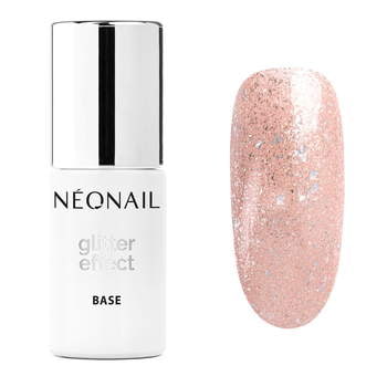 Lakier hybrydowy 7,2 ml - Glitter Effect Base Peach Twinkle