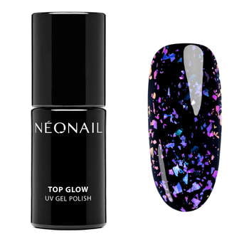 UV Gel Polish 7,2 ml - Top Glow Violet Aurora Flakes