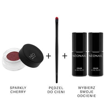 Skompletuj zestaw karnawałowy Cherry: cień do powiek + pędzel + 2 dowolne lakiery Trust Your Glam 